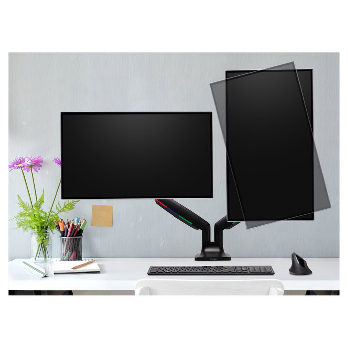 Kensington 2TFT Monitorarm Brazo de Monitor, Brazo Ergonómico con Resorte de Gas One-Touch para Dos Monitores, Ajuste de Altura, Hasta 34" 18 kg, Montaje en Escritorio, Negro Kensington 2TFT Monitorarm Brazo de Monitor, Brazo Ergonómico con Resorte de Gas One-Touch para Dos Monitores, Ajuste de Altura, Hasta 34" 18 kg, Montaje en Escritorio, Negro