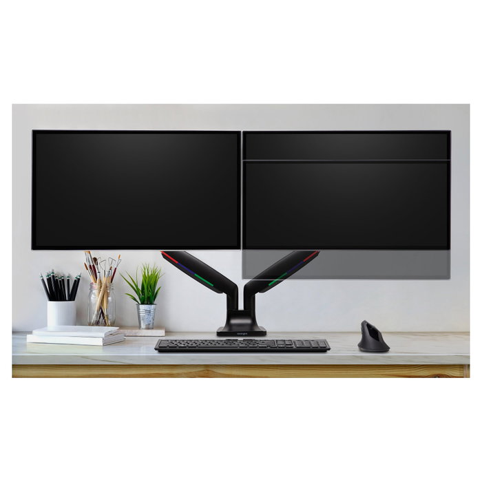 Kensington 2TFT Monitorarm Brazo de Monitor, Brazo Ergonómico con Resorte de Gas One-Touch para Dos Monitores, Ajuste de Altura, Hasta 34" 18 kg, Montaje en Escritorio, Negro Kensington 2TFT Monitorarm Brazo de Monitor, Brazo Ergonómico con Resorte de Gas One-Touch para Dos Monitores, Ajuste de Altura, Hasta 34" 18 kg, Montaje en Escritorio, Negro