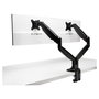Kensington 2TFT Monitorarm Brazo de Monitor, Brazo Ergonómico con Resorte de Gas One-Touch para Dos Monitores, Ajuste de Altura, Hasta 34" 18 kg, Montaje en Escritorio, Negro