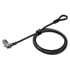 Kensington Candado NanoSaver Slim Kombinationsschloss para Portátil, Combinación Restablecible, Negro, 1.8m