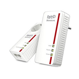 AVM FRITZ!Powerline 1260E WLAN Set International - Adaptador Powerline Ethernet WiFi, 1200 Mbit/s, Blanco, 2 Piezas