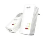 AVM FRITZ!Powerline 1260E WLAN Set International, Adaptador de Red Powerline PLC 1200 Mbps, con Gigabit Ethernet y WiFi AC, Blanco, Pack de 2 Unidades