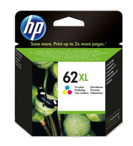 HP Cartucho de Tinta Tricolor 62XL Alta Capacidad