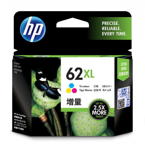 HP Cartucho de Tinta Tricolor 62XL Alta Capacidad