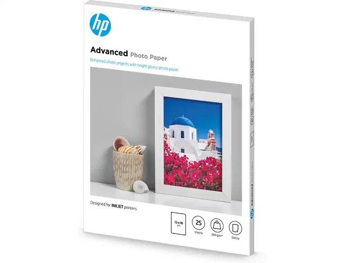 HP Papel Fotográfico Advanced Brillante 13x18cm 250g/m² 25 Hojas