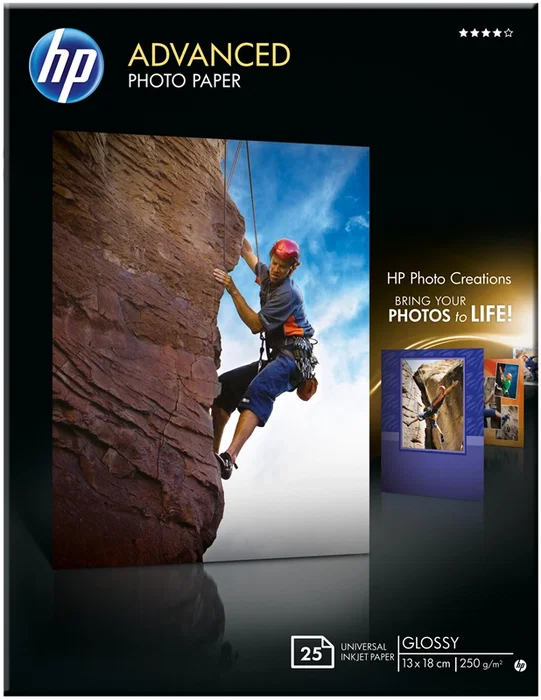 HP Papel Fotográfico Advanced Brillante 13x18cm 250g/m² 25 Hojas