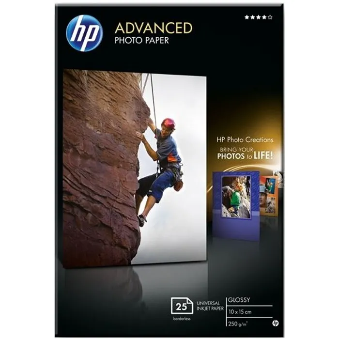 HP Papel Fotográfico Avanzado Satinado 250g/m2 10x15cm 25 Hojas