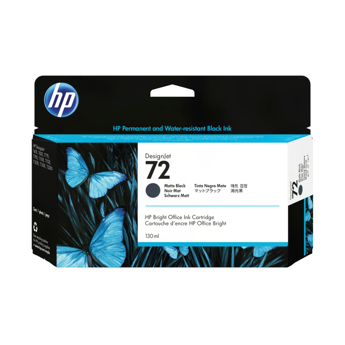 HP Cartucho de tinta 72 Negro mate (C9403A) 130ml HP Cartucho de tinta 72 Negro mate (C9403A) 130ml