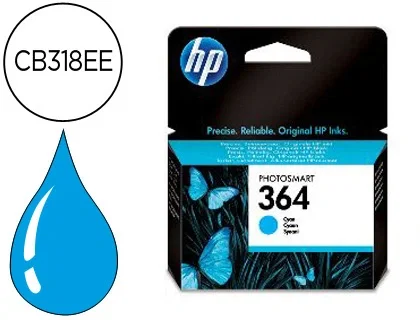 HP Cartucho de Tinta Original 364 Cian (CB318EE)
