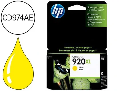 HP Cartucho de Tinta Original 920XL Amarillo HP Cartucho de Tinta Original 920XL Amarillo