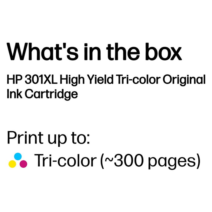 HP Cartucho de tinta 301 XL Tricolor CH564EE