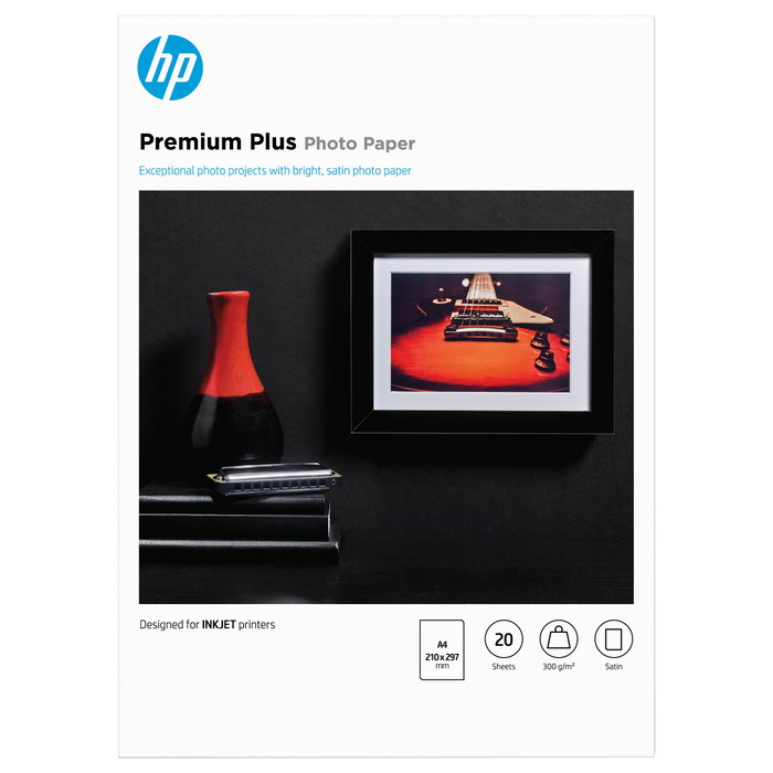 HP Papel Fotográfico Premium Plus Semi-Gloss A4 300g 20 Hojas