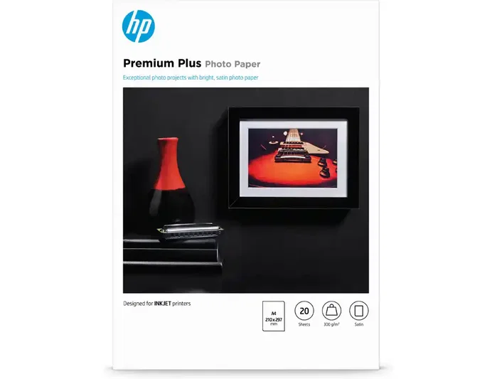 HP Papel Fotográfico Premium Plus Semi-Gloss A4 300g 20 Hojas