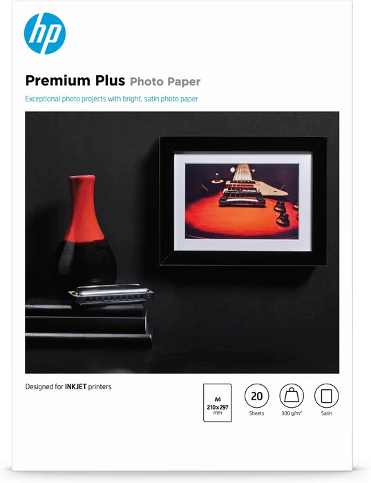 HP Papel Fotográfico Premium Plus Semi-Gloss A4 300g 20 Hojas
