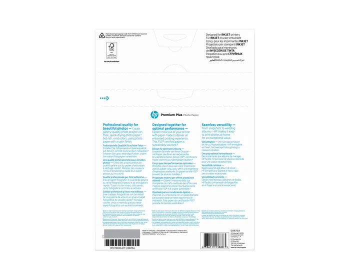 HP Papel Fotográfico Premium Plus Semi-gloss A4 300g 20 Hojas