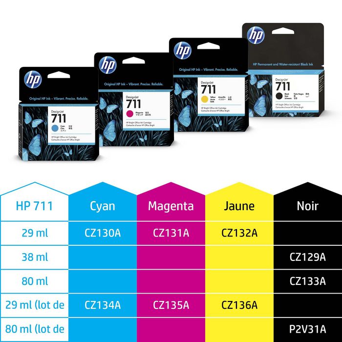 HP Cartucho de tinta DesignJet 711 Negro 38 ml HP Cartucho de tinta DesignJet 711 Negro 38 ml