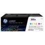 HP Multipack de Tóner Original LaserJet 305A (CF370AM) - Cian, Magenta, Amarillo