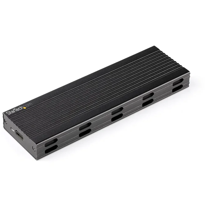 StarTech.com SM2E1BMU31C Caja Externa USB-C 10Gbps para SSD NVMe M.2 PCIe o SATA, Aluminio, Compatible con 2230/2242/2260/2280, Plug & Play, Incluye Cables USB-C y USB-A