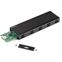 StarTech.com SM2E1BMU31C Caja Externa USB-C 10Gbps para SSD NVMe M.2 PCIe o SATA, Aluminio, Compatible con 2230/2242/2260/2280, Plug & Play, Incluye Cables USB-C y USB-A