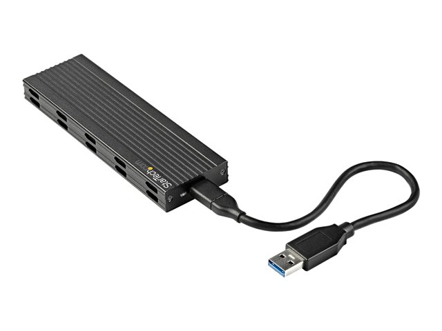 Startech Caja Externa USB-C 10Gbps para SSD NVMe M.2 o SATA M.2, Aluminio, Portátil, Compatible con NGFF M.2 PCIe/SATA