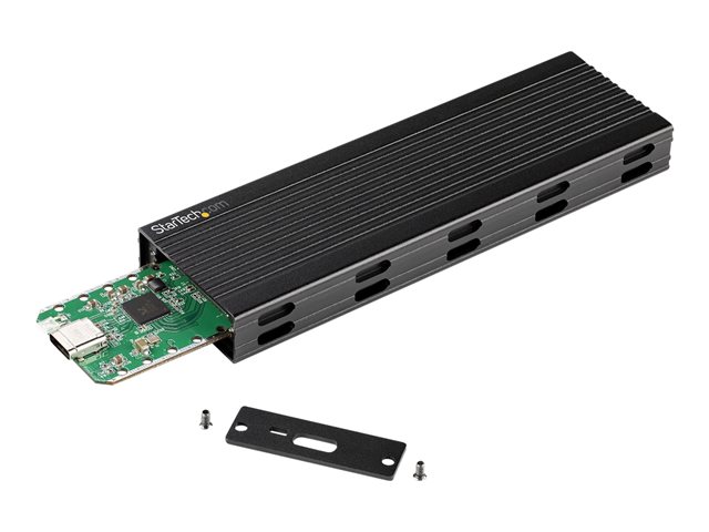 Startech Caja Externa USB-C 10Gbps para SSD NVMe M.2 o SATA M.2, Aluminio, Portátil, Compatible con NGFF M.2 PCIe/SATA