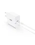 POWEE Cargador USB-C de 65W, Universal para Portátil/MacBook/Tablet/Smartphone, con Cable 2m, Selección Automática de Voltaje, Blanco
