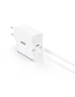 POWEE Cargador USB-C de 65W, Universal para Portátil/MacBook/Tablet/Smartphone, con Cable 2m, Selección Automática de Voltaje, Blanco