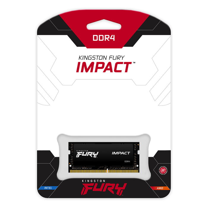 Kingston Memoria RAM FURY Impact 32GB DDR4 3200MHz CL20 SODIMM para Portátil