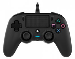 NACON Mando para PS4 con cable, certificado oficial, negro