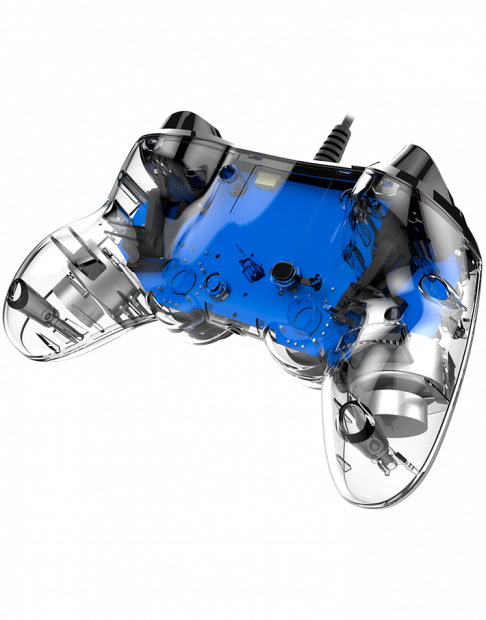 Nacon Ps4Ofcpadclblue Gaming Compact Controller Ps4 Transparent Blue