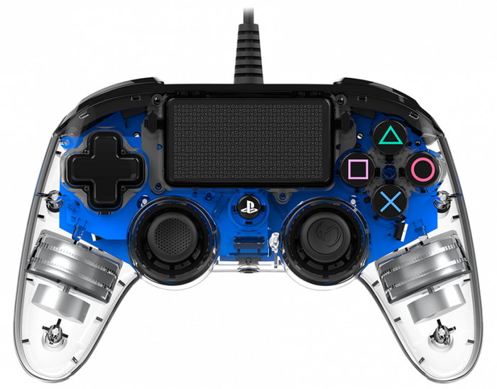 Nacon Ps4Ofcpadclblue Gaming Compact Controller Ps4 Transparent Blue