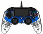Nacon Ps4Ofcpadclblue Gaming Compact Controller Ps4 Transparent Blue
