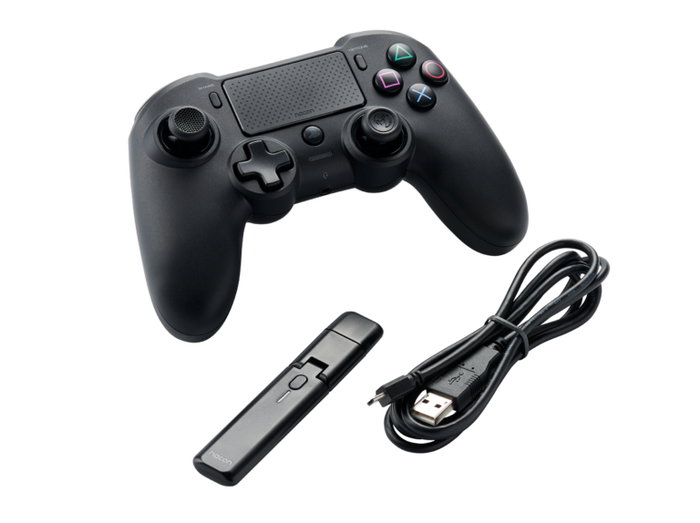 NACON Mando Oficial PS4 Asymmetric Inalámbrico Negro