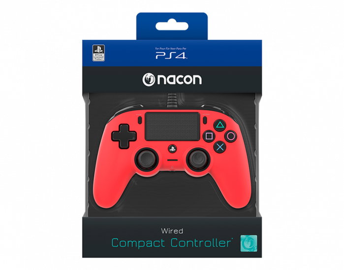 NACON Mando Compact Rojo Inalámbrico para PS4