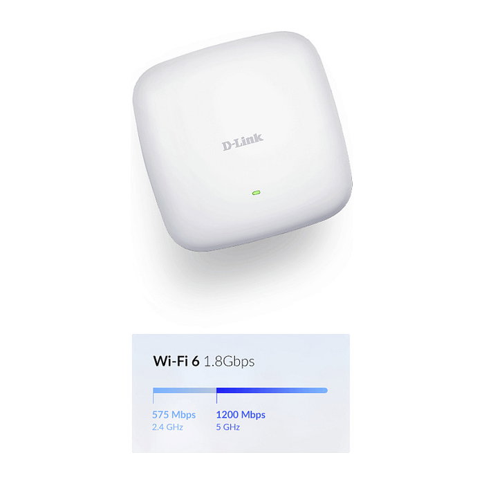 D-Link DAP-X2810 AX1800 Wi-Fi 6 Dual-Band PoE