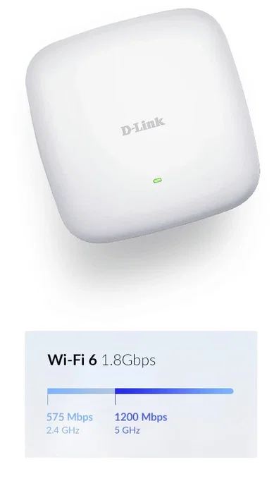D-Link DAP-X2810 AX1800 Wi-Fi 6 Dual-Band PoE