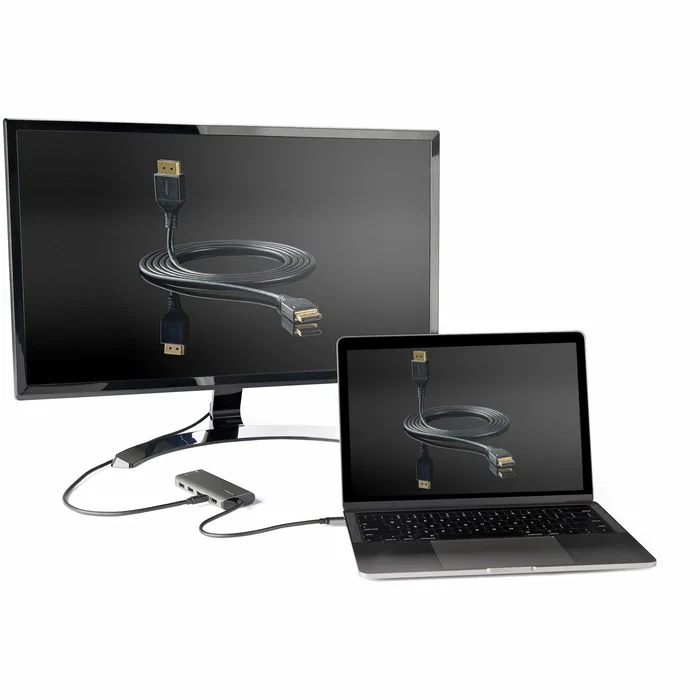 StarTech.com DKT31CMDPHPD Adaptador Multipuertos USB-C a HDMI y Mini DisplayPort 4K 60Hz con Passthrough PD 100W, Hub USB 3.2 Gen 2 (3x USB-A + USB-C), Cable de 30 cm