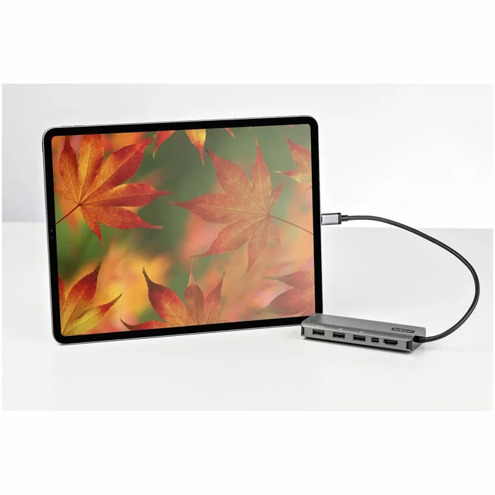 StarTech.com DKT31CMDPHPD Adaptador Multipuertos USB-C a HDMI y Mini DisplayPort 4K 60Hz con Passthrough PD 100W, Hub USB 3.2 Gen 2 (3x USB-A + USB-C), Cable de 30 cm