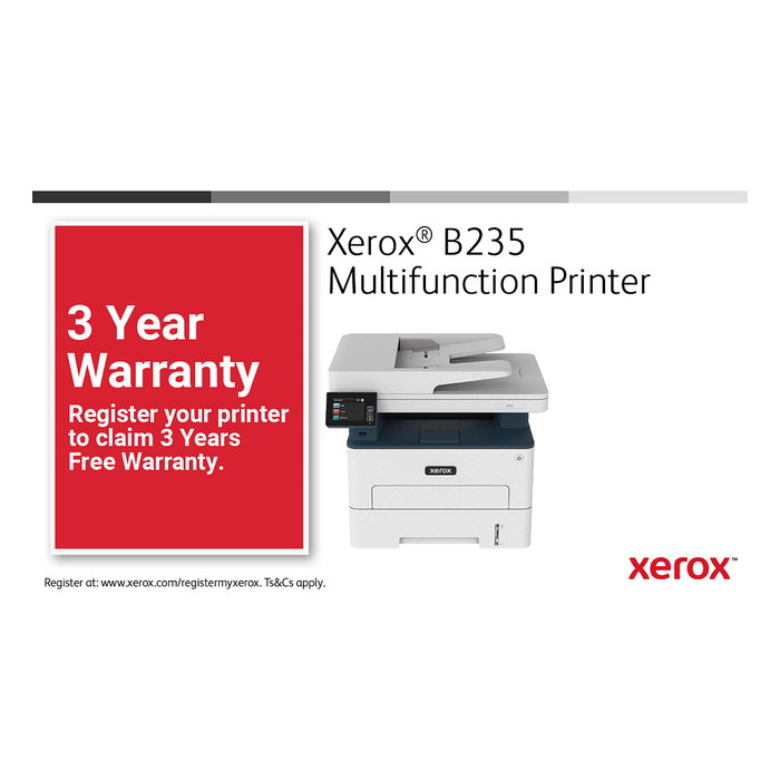 Xerox B235 Multifuncional Láser Blanco y Negro 4 en 1 A4 34 ppm LAN WiFi Duplex ADF Copia Escaneo Fax