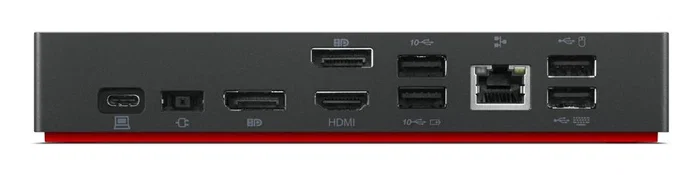 Lenovo ThinkPad Universal USB-C Dock Estación de Acoplamiento USB-C 90W para Portátil con HDMI, DisplayPort y Ethernet Gigabit, Negro