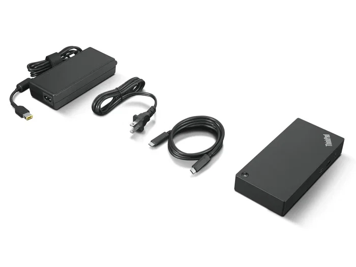 Lenovo ThinkPad Universal USB-C Dock Estación de Acoplamiento USB-C 90W para Portátil con HDMI, DisplayPort y Ethernet Gigabit, Negro