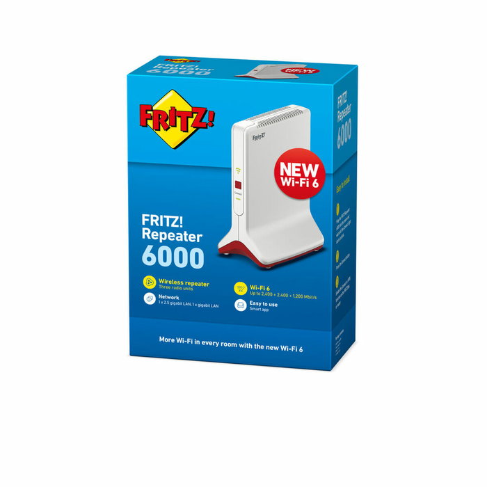 AVM FRITZ!Repeater 6000 Repetidor Wi-Fi 6 Mesh 6000 Mbps AVM FRITZ!Repeater 6000 Repetidor Wi-Fi 6 Mesh 6000 Mbps