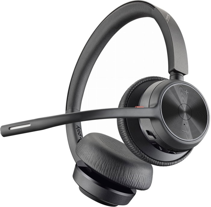 Poly Voyager 4320 UC Wireless Headset, Teams, USB-A, Black