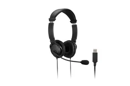 Kensington Auriculares USB-A Clásicos con Micrófono y Control de Volumen – Alámbrico, Oficina/Centro de Llamadas, Negro