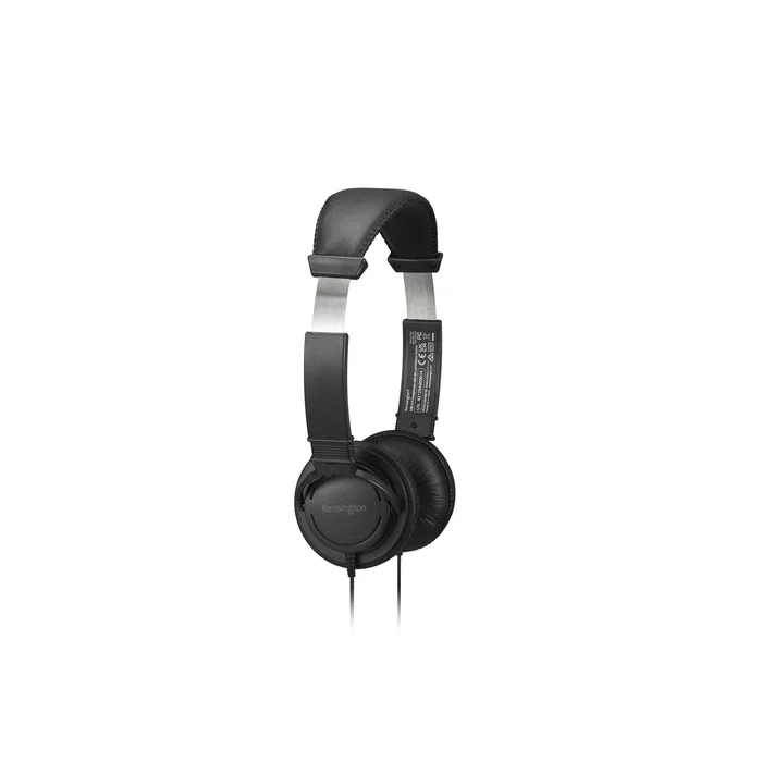 Kensington K33597WW - Auriculares Diadema con Micrófono para PC - Cancelación de Ruido, Control de Volumen, Alámbrico, 40mm, Negro - Compatible con Windows, Mac, Chromebook