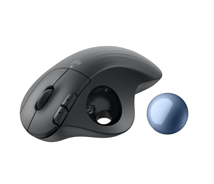 Logitech ERGO M575 Trackball Ergonómico Inalámbrico para Negocios con Bola de Seguimiento para el Pulgar, Conectividad Logi Bolt y Alta Durabilidad