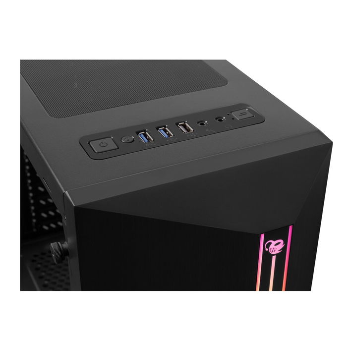 Deep Gaming Caja Ordenador Gaming DGC200 ATX RGB USB 3.0 Sin Fuente, Compatible con Gráficas de 360mm y Refrigeración Líquida
