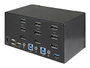 StarTech.com Switch KVM de 2 Puertos DisplayPort para 3 Monitores 4K 60Hz
