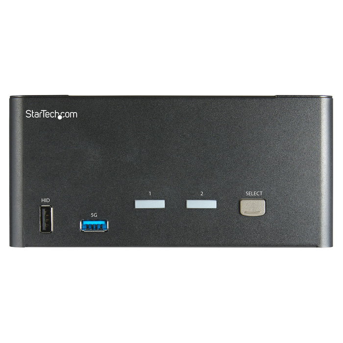 StarTech Conmutador KVM 2 Puertos DisplayPort 1.2 para 2 Ordenadores - Soporta 4K UHD a 60Hz HDR y 3 Monitores con Hub USB 3.0 de 2 Puertos y Audio 5.1 - DP2KHDUSBA (3840 x 2160)