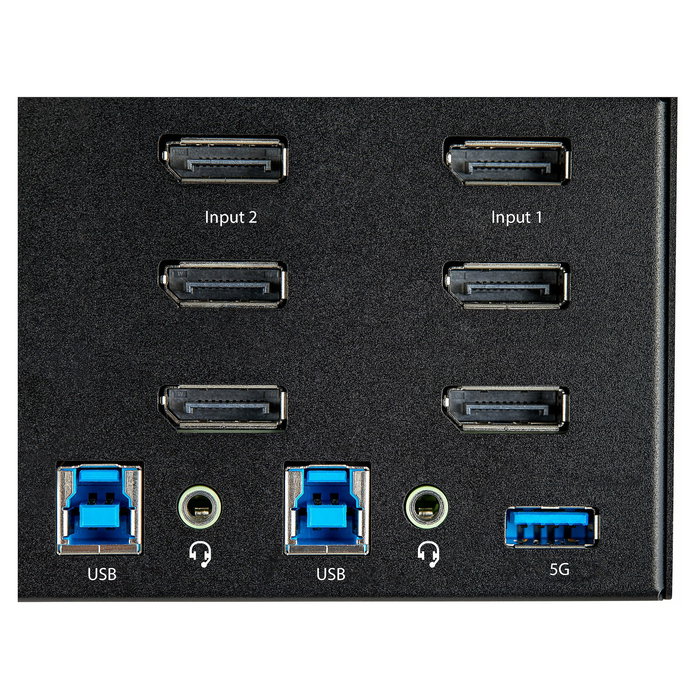 StarTech Conmutador KVM 2 Puertos DisplayPort 1.2 para 2 Ordenadores - Soporta 4K UHD a 60Hz HDR y 3 Monitores con Hub USB 3.0 de 2 Puertos y Audio 5.1 - DP2KHDUSBA (3840 x 2160)